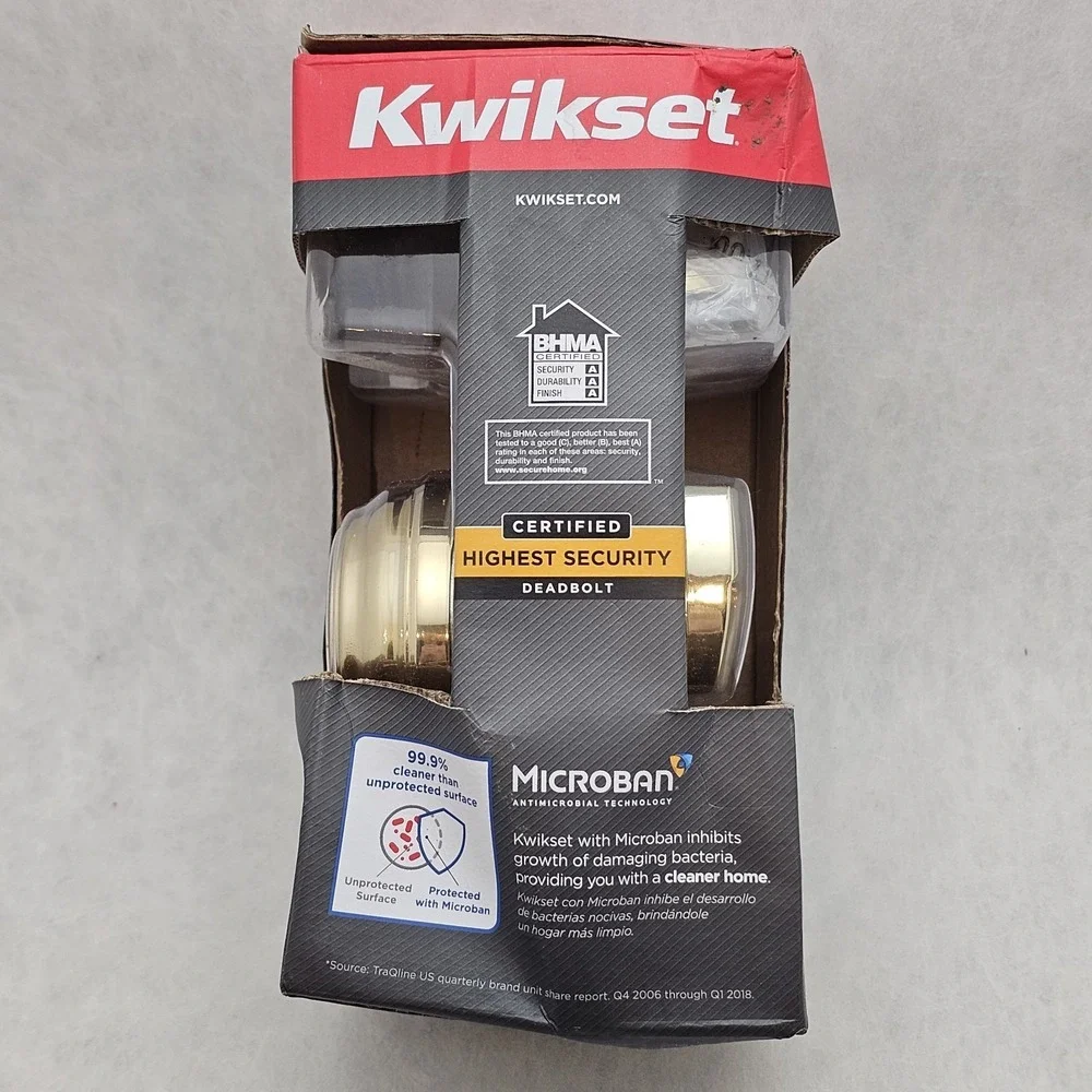 Kwikset Signatures 980 Deadbolt Series Polished Brass w/SmartKey Single Cylinder